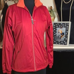 Antigua lightweight but warm red jacket Medium